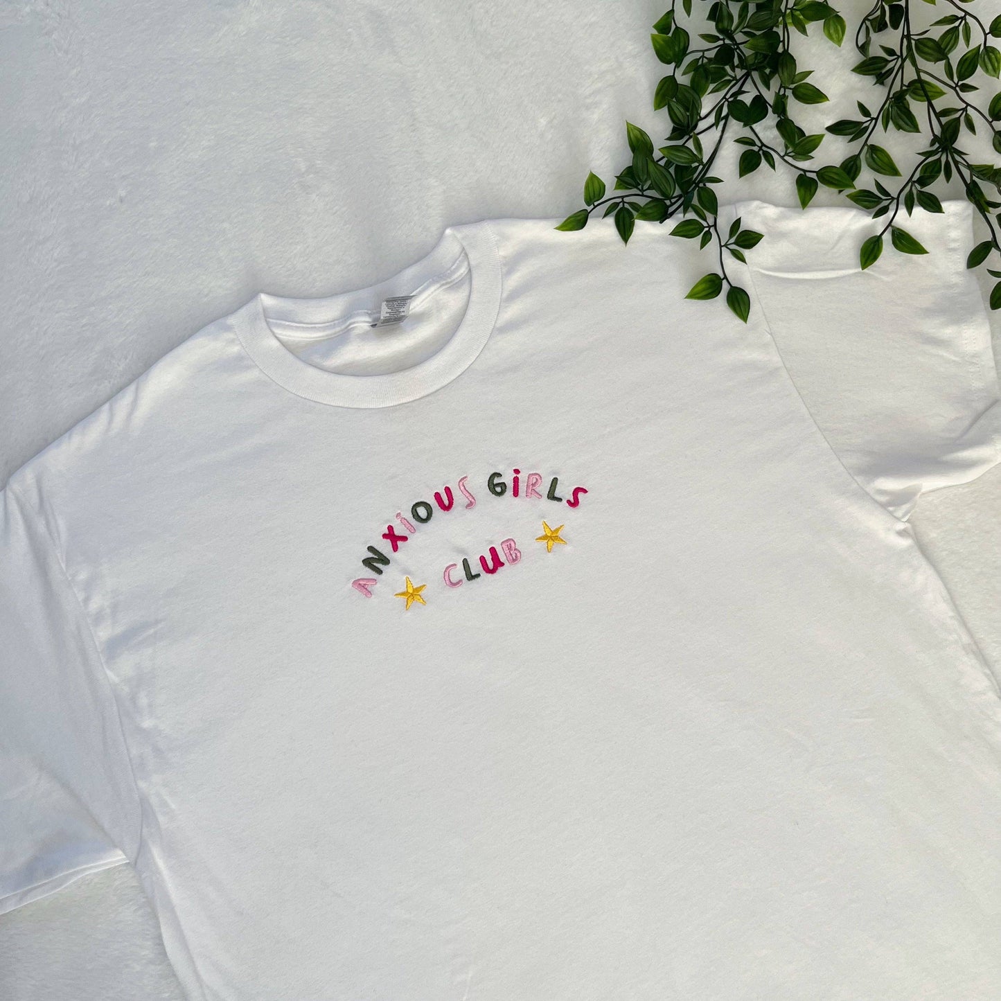Anxious Girls Club Embroidered T-Shirt