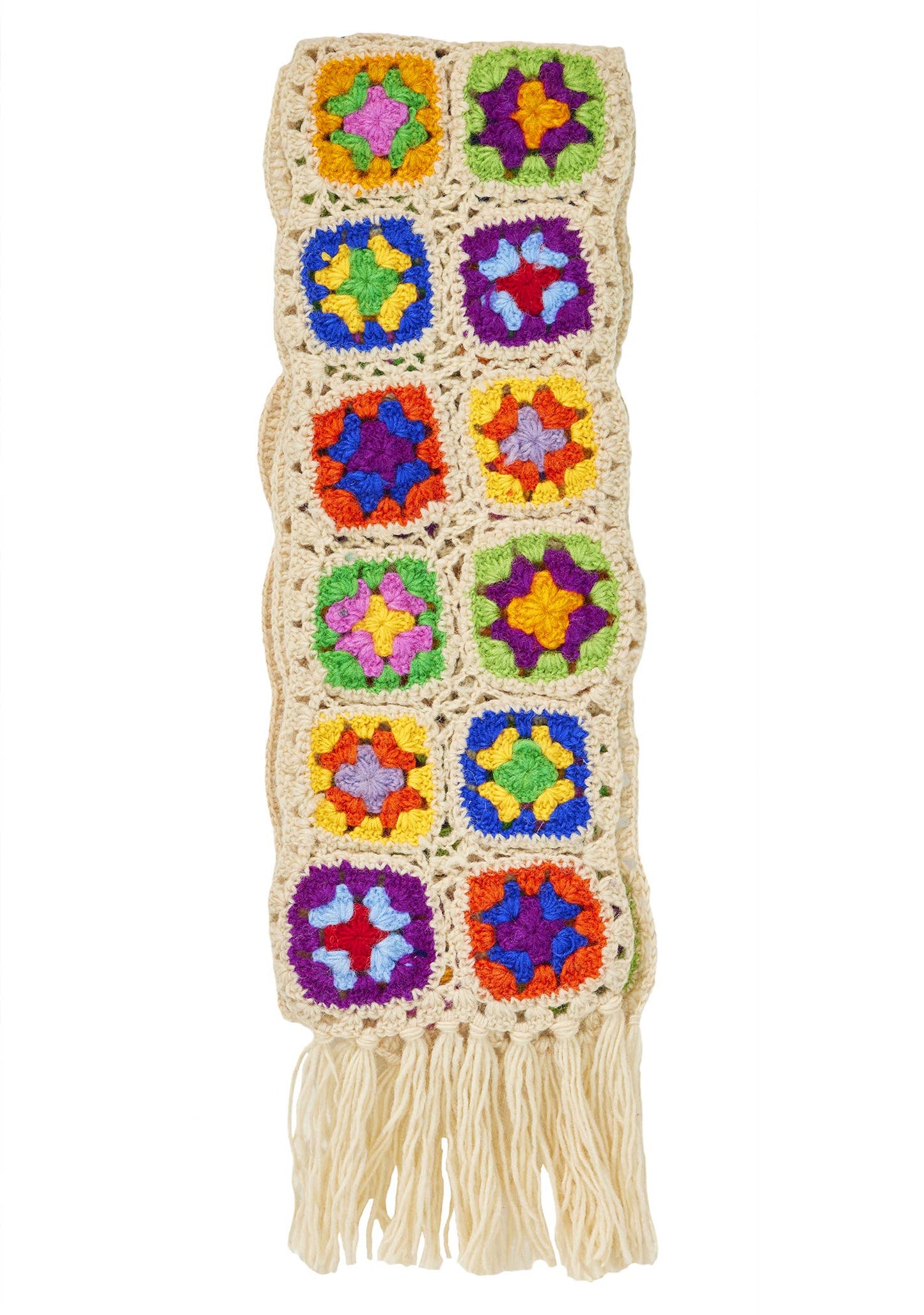 Crochet Rainbow Scarf