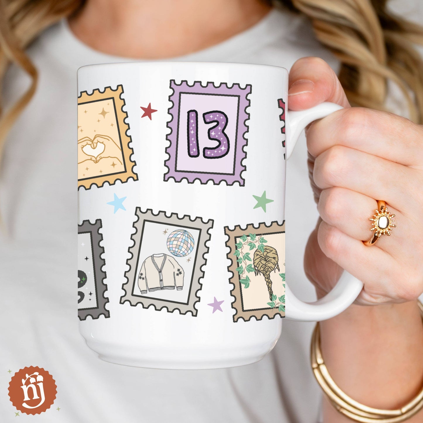 Taylor Swift Inspired Eras Stamps Ceramic Mug, 15oz