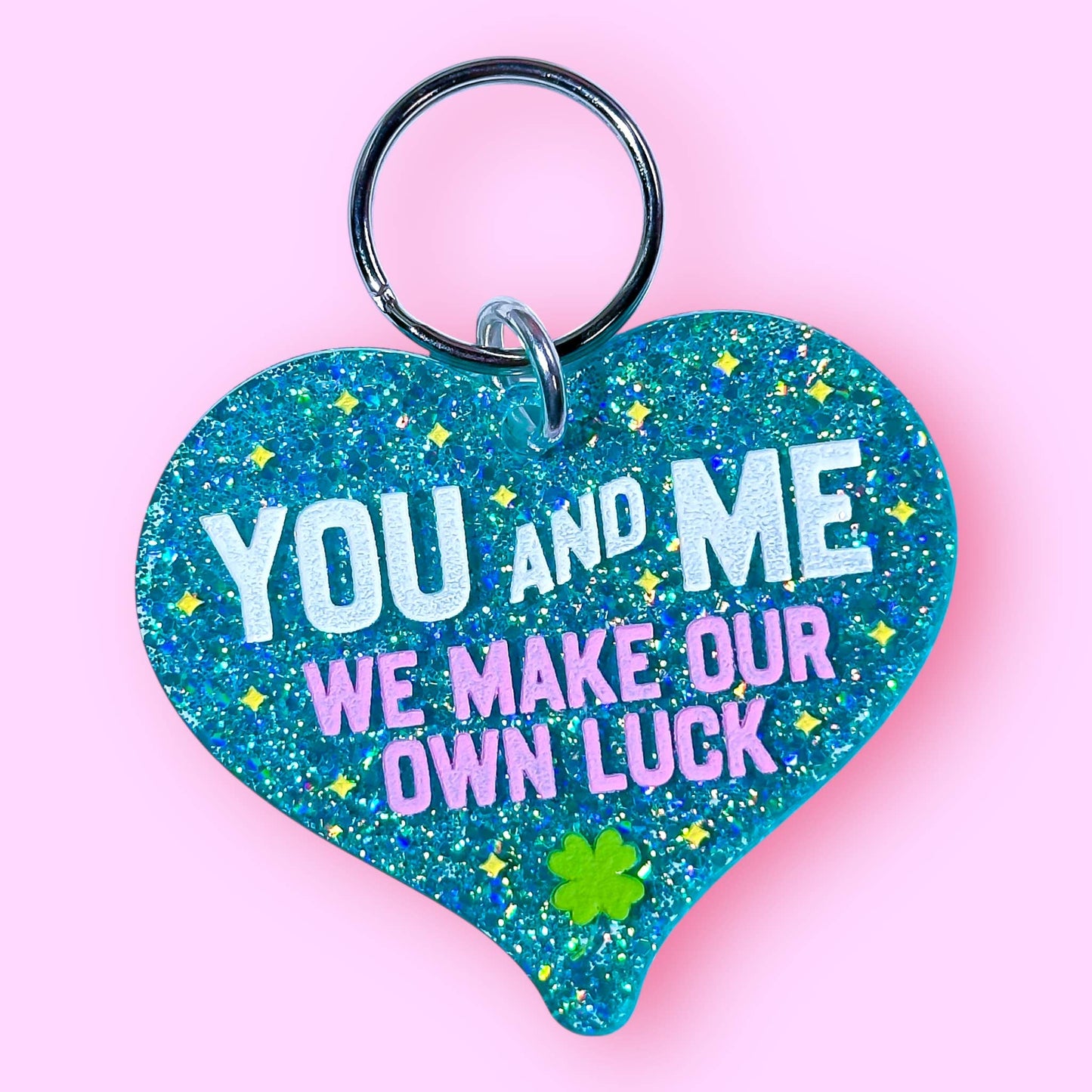 Taylor Swift - Wood - You and Me We Make Our Own Luck Keychain