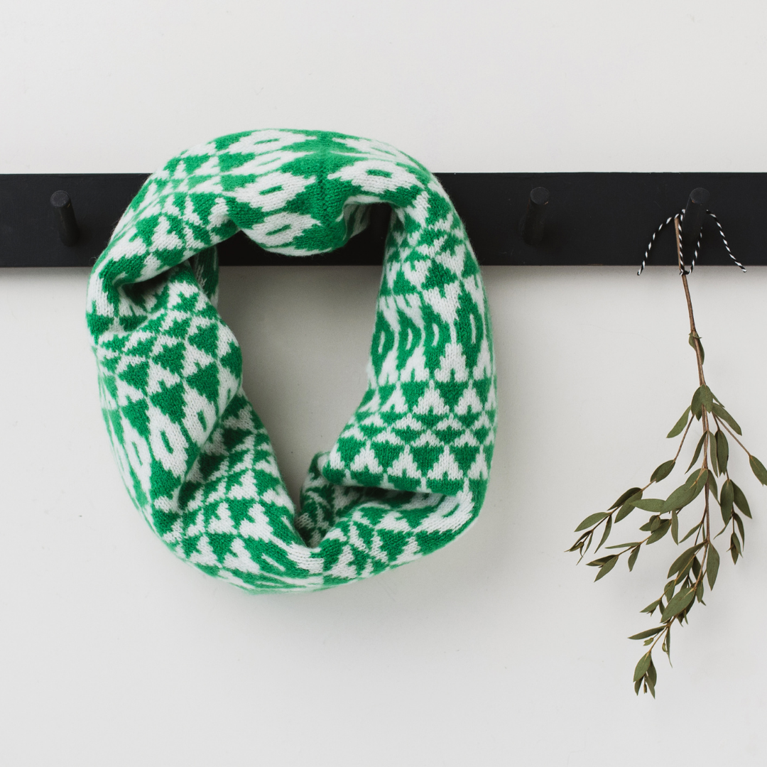 Mirror Lambswool Knitted Snood/ Cowl