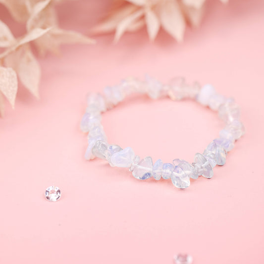 Opalite Genuine Crystal Chip Bracelet