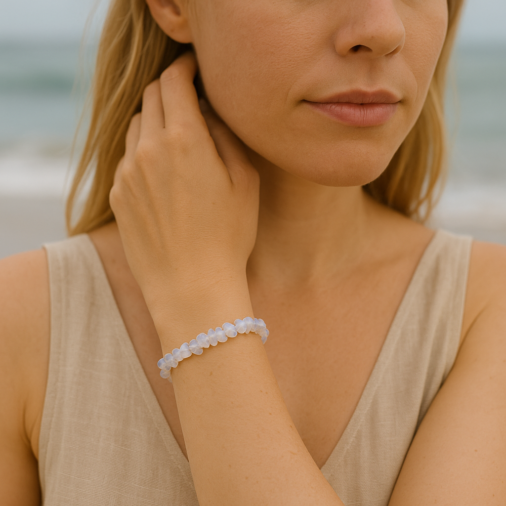 Opalite Genuine Crystal Chip Bracelet