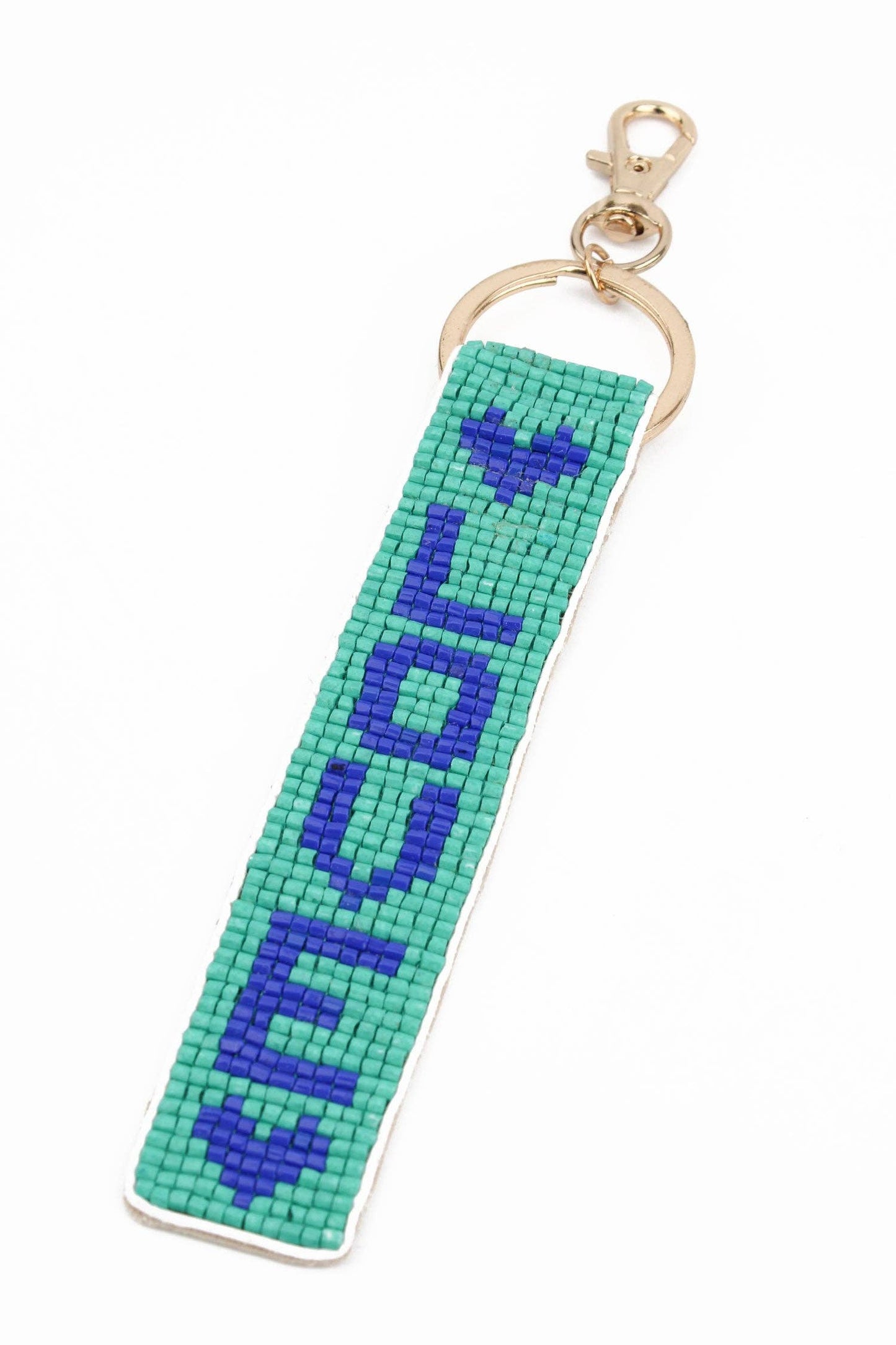 TURQUOISE LOVE KEYRING/BAG CHARM