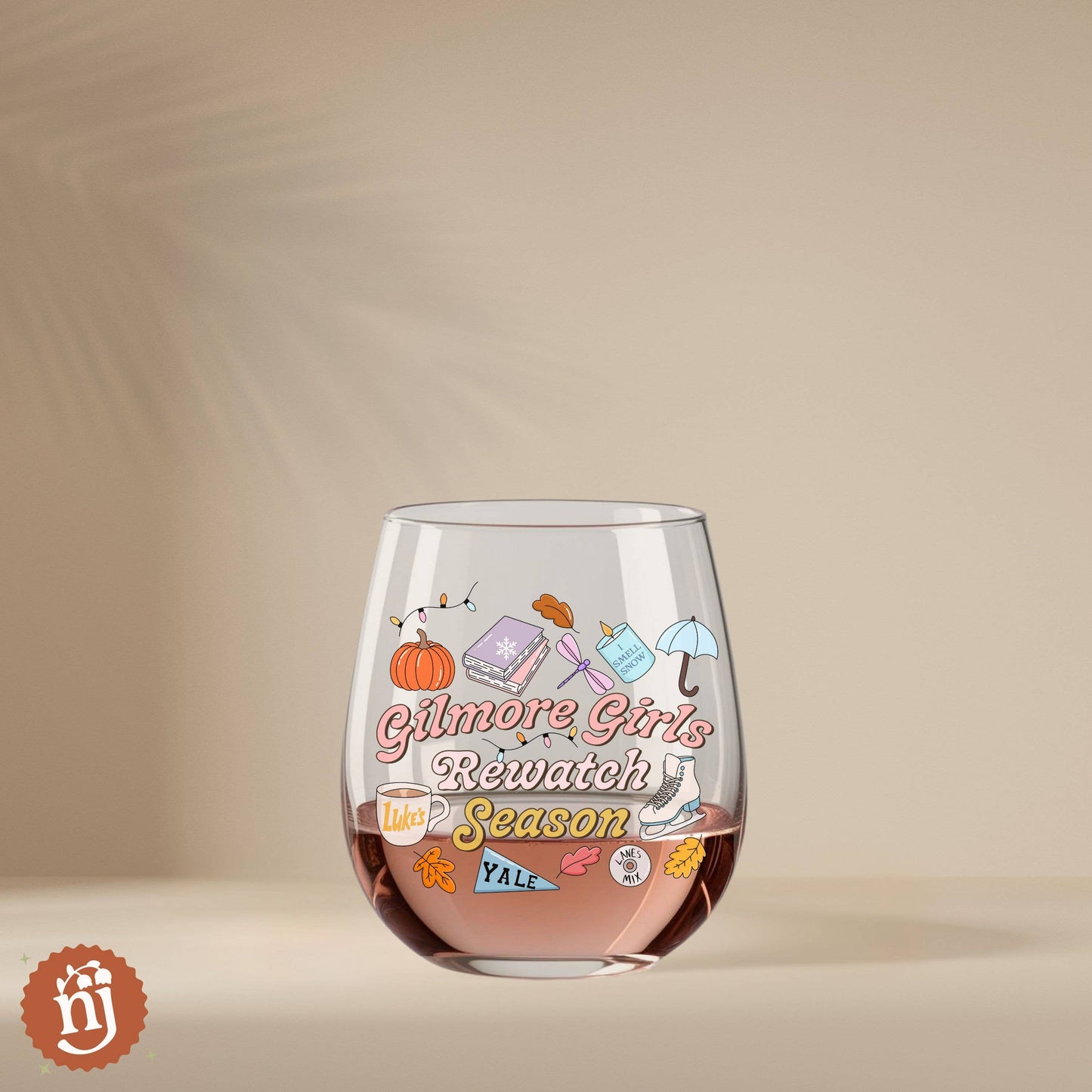PREORDER - Gilmore Girls Rewatch Season Wine Glass