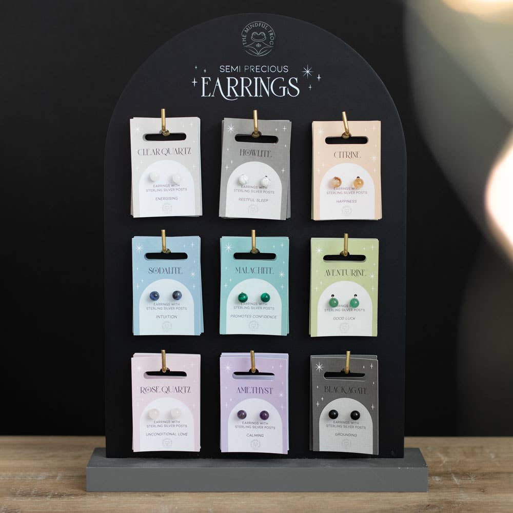 Semi Precious Crystal Earrings