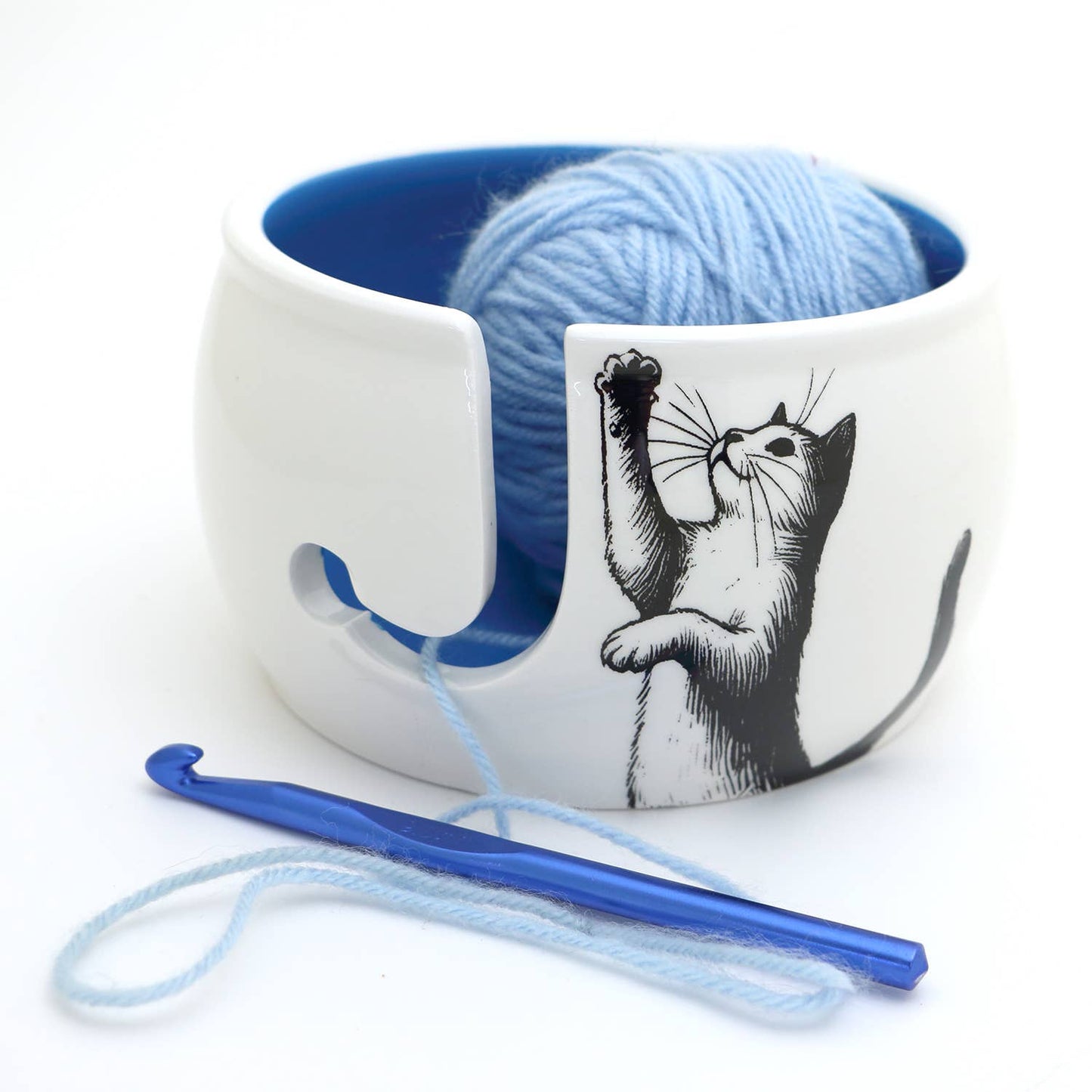 Cat Paw yarn bowl, cat yarn bowl, crochet and knitting gifts