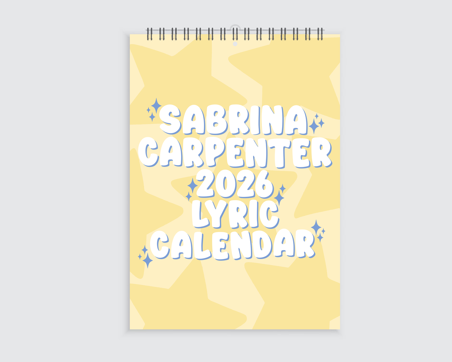 Sabrina Lyric Wall Calendar 2026 - A4
