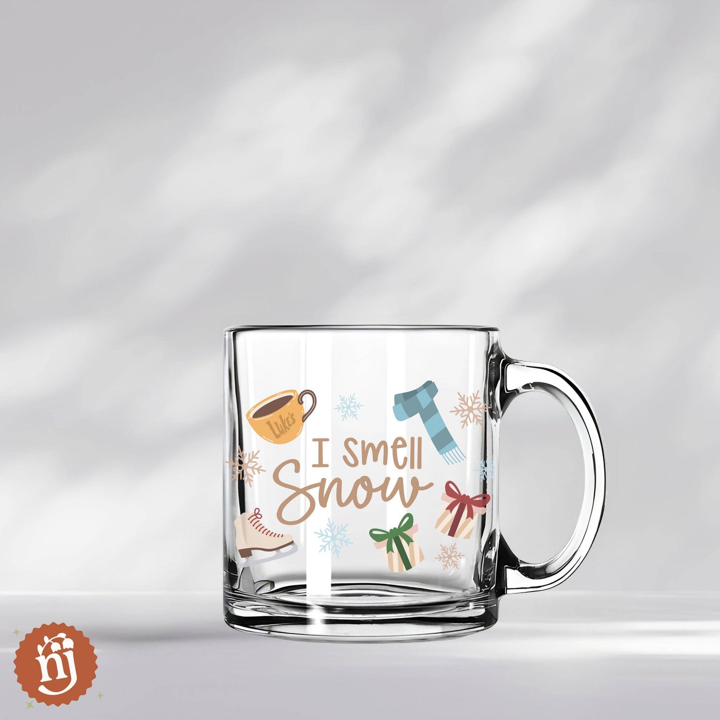 Gilmore Girls Inspired "I Smell Snow" Glass Mug - 13oz