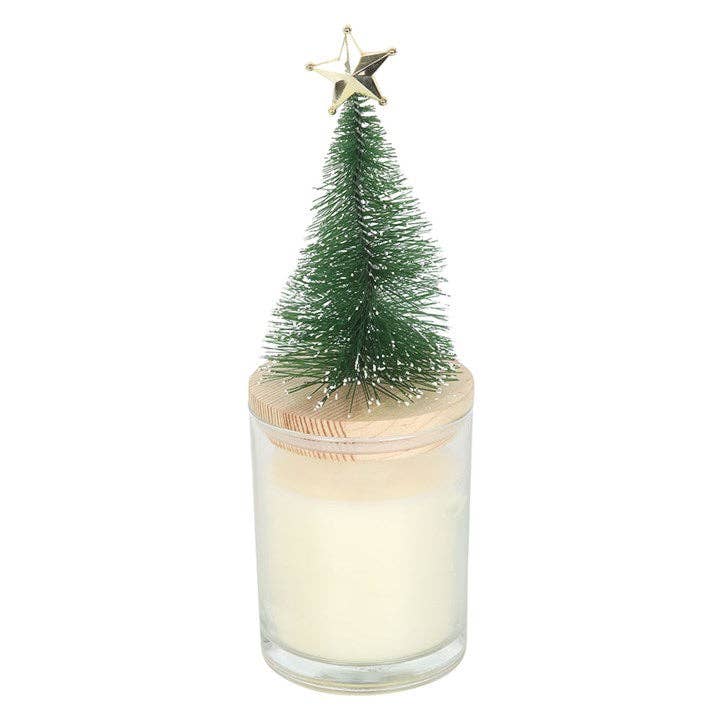 Holly Jolly Pine & Fir Christmas Candle with Tree