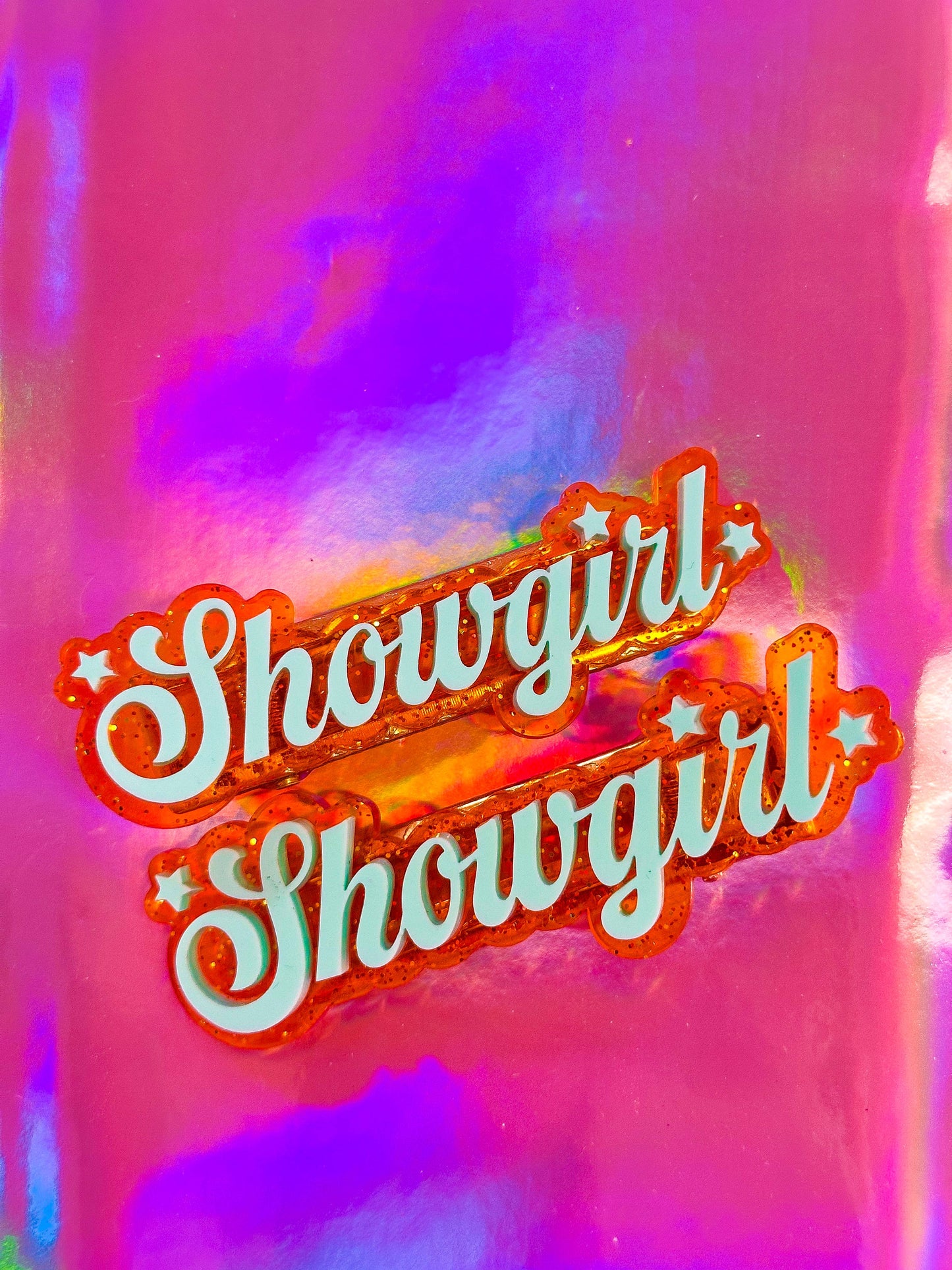 PREORDER - Showgirl - Taylor Inspired- Layered Acrylic Barrette/Hair Clip