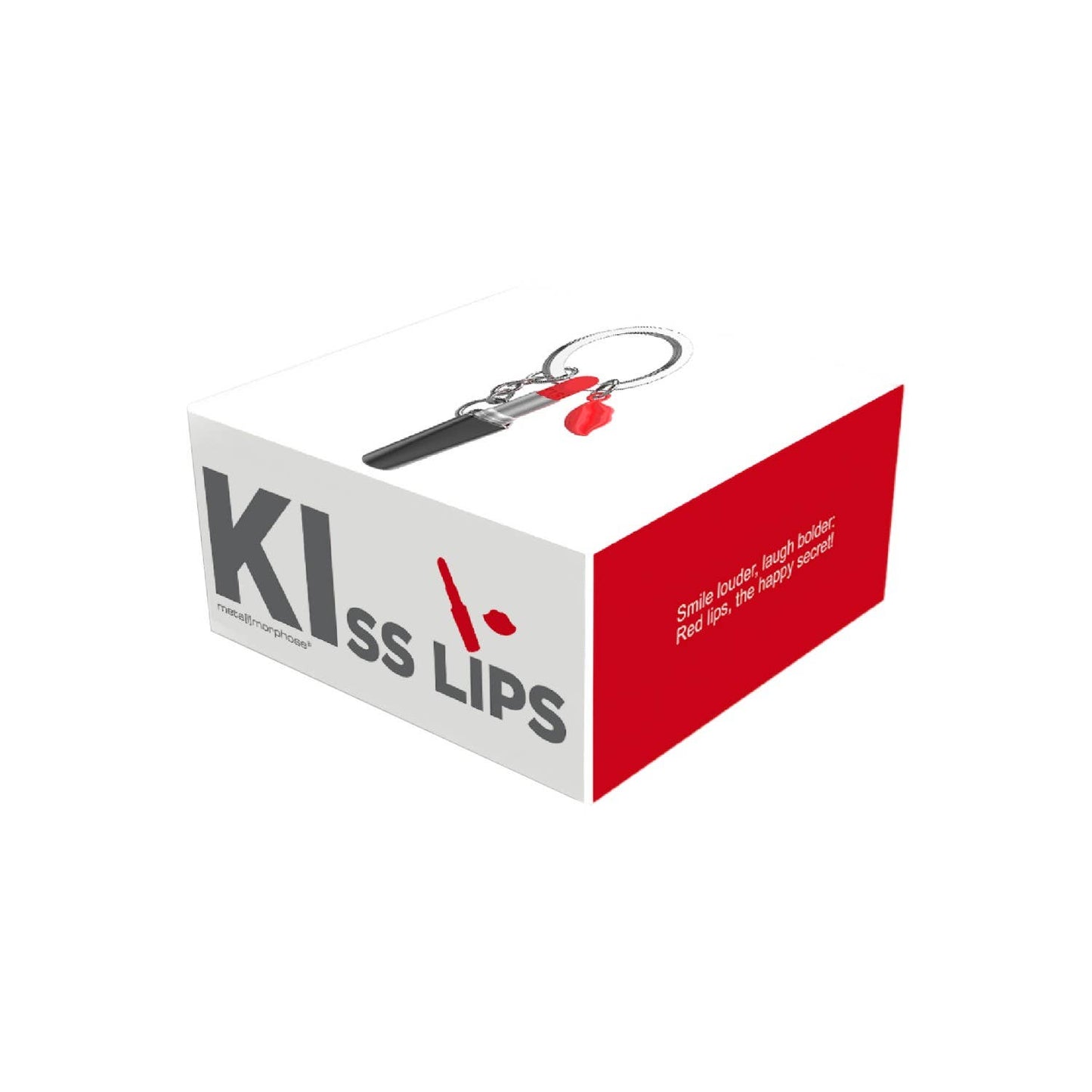 Metalmorphose Lipstick With Red Lips Charm Keyring