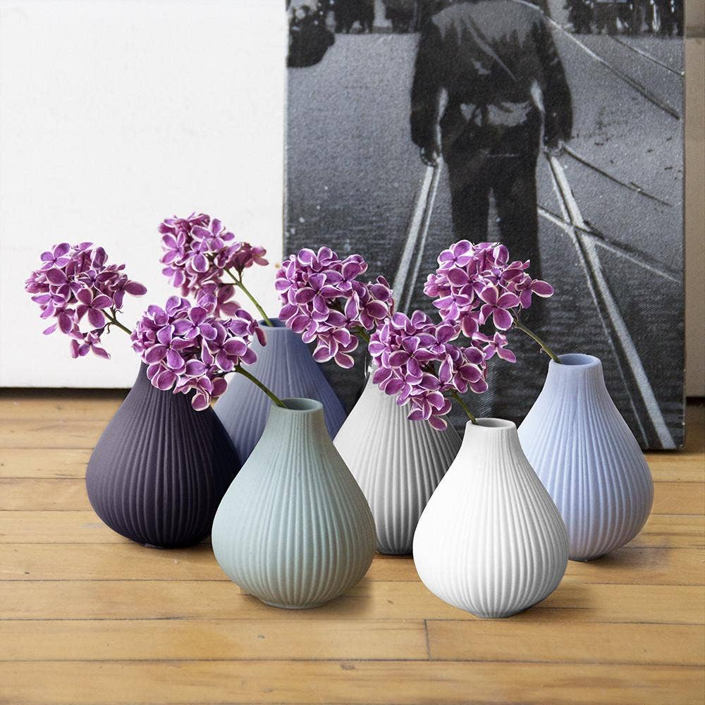Frost - Matte Bisque Bud Flower Vase Glazed on Inside