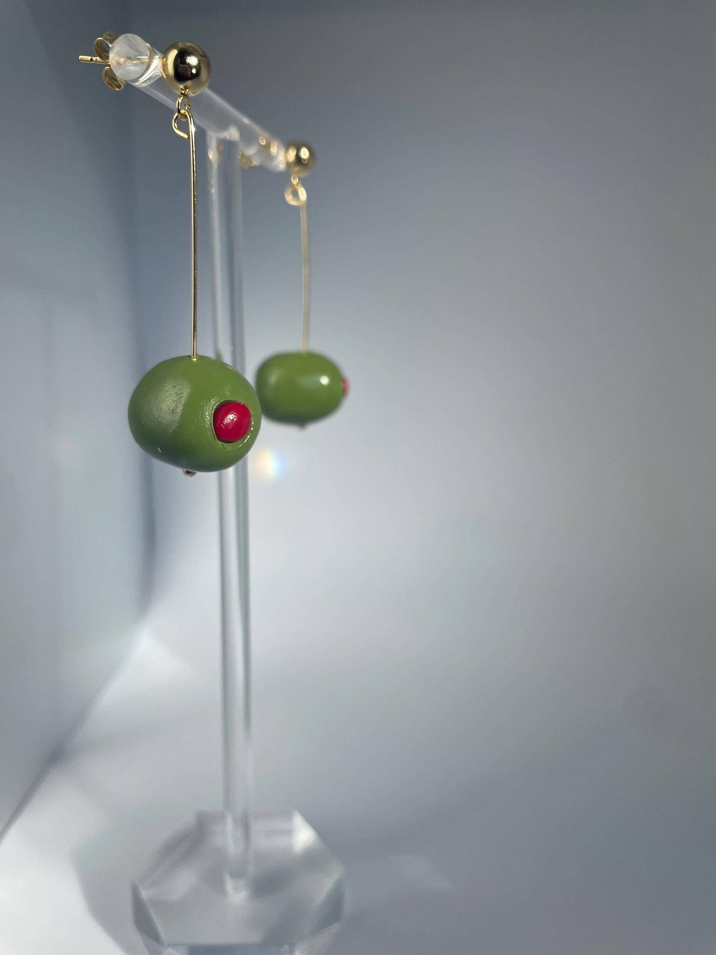 Singletini Pimento Olive Drop Earrings