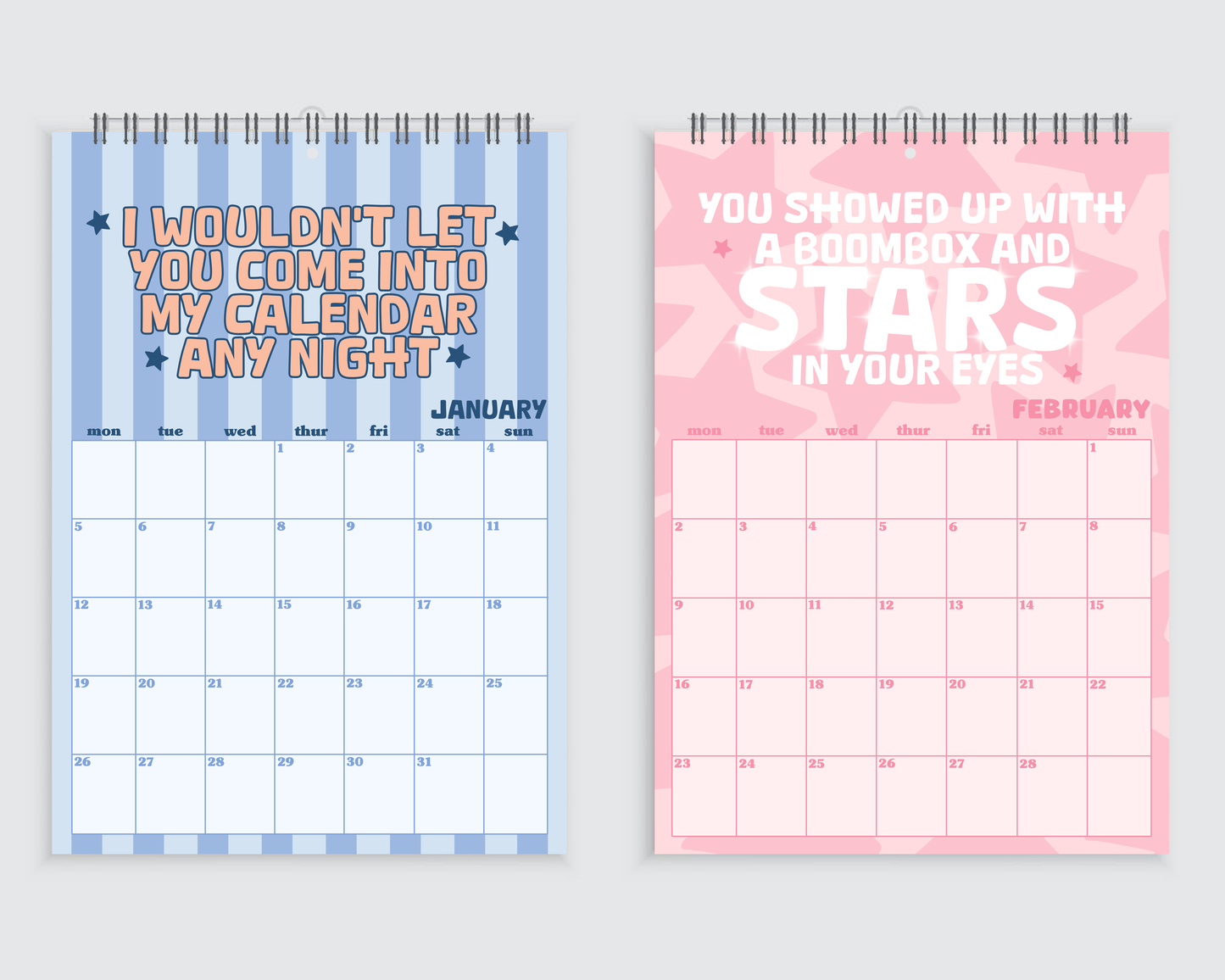 Sabrina Lyric Wall Calendar 2026 - A4