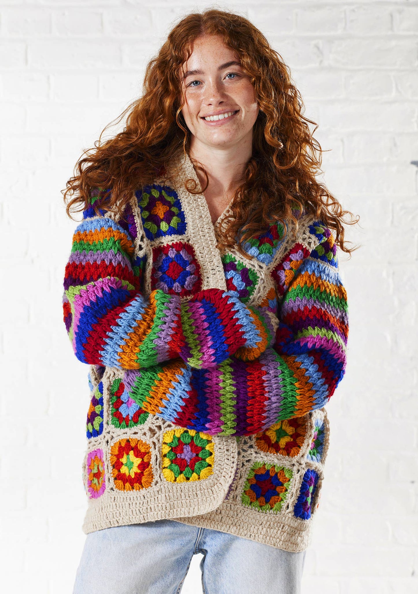 Crochet Rainbow Cardigan