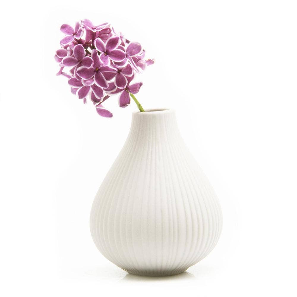 Frost - Matte Bisque Bud Flower Vase Glazed on Inside