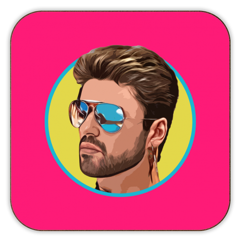 Cork Coaster - 'Cool George' by DOLLY WOLFE