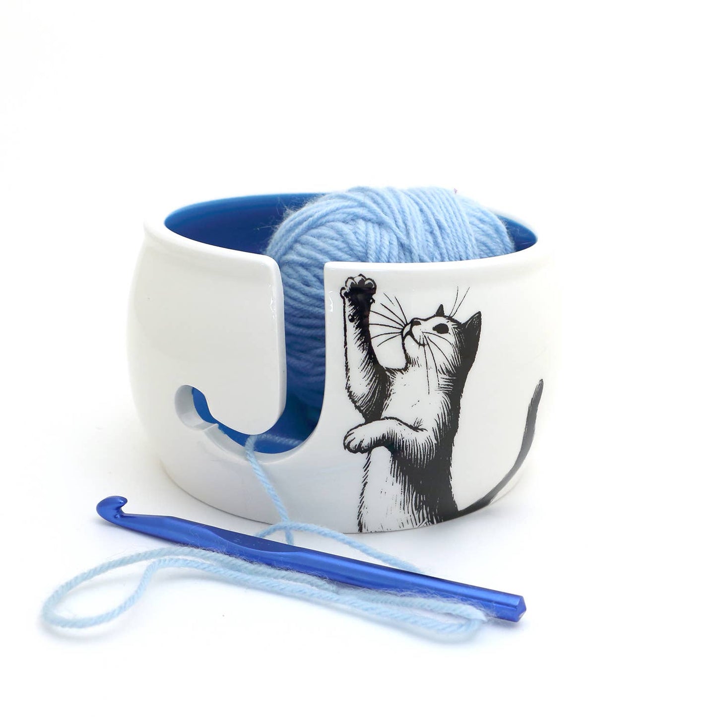 Cat Paw yarn bowl, cat yarn bowl, crochet and knitting gifts