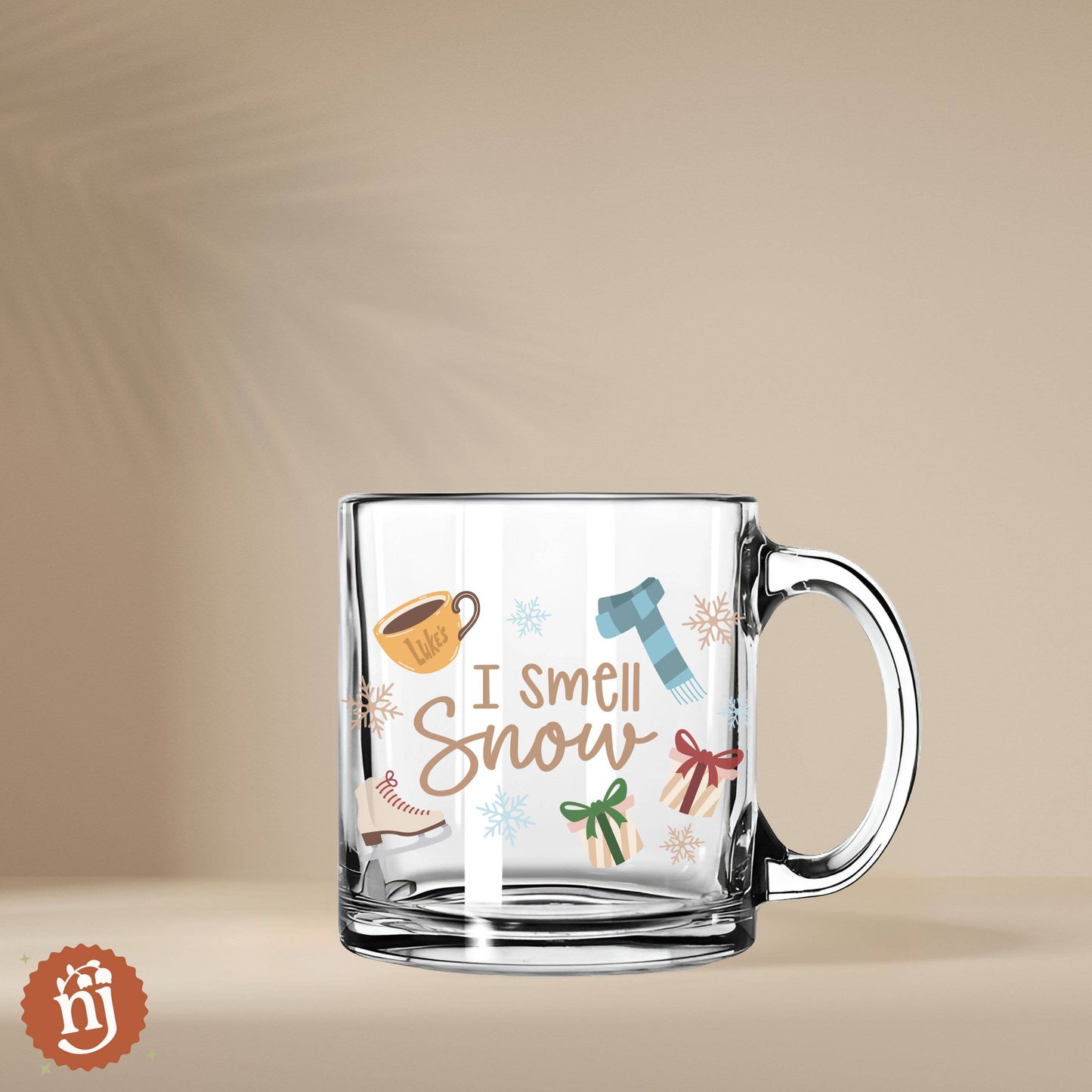 Gilmore Girls Inspired "I Smell Snow" Glass Mug - 13oz