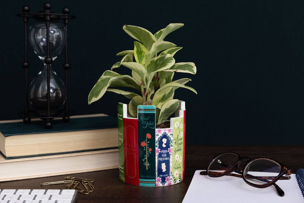 Desk Pot/Planter - Classic Books