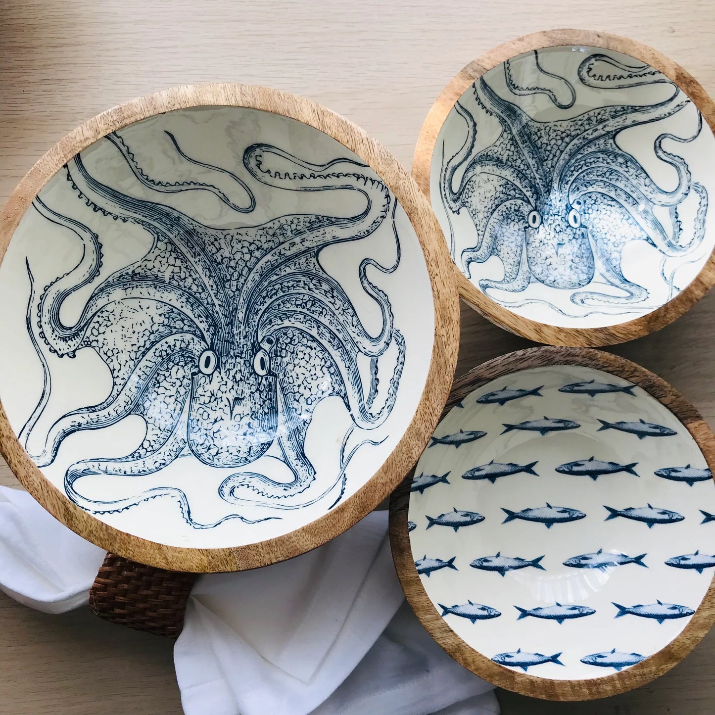 Enamel Octopus Bowl 23 CM