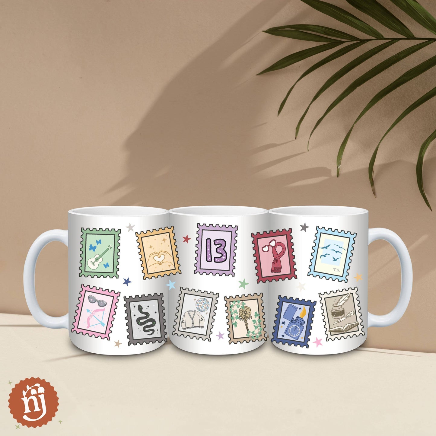 Taylor Swift Inspired Eras Stamps Ceramic Mug, 15oz
