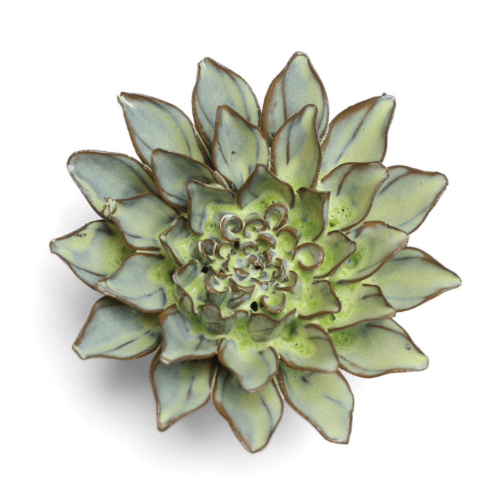 Japan Ceramic Flower Green Aster
