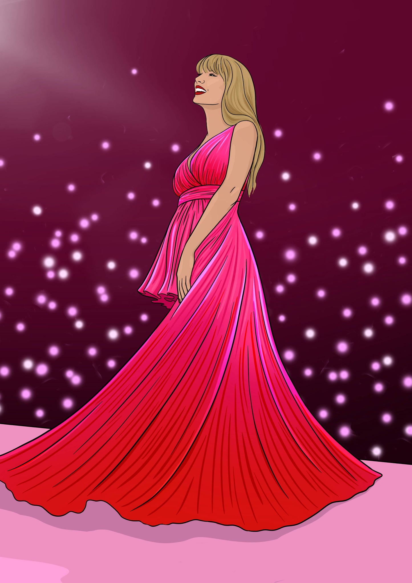 A3 Taylor Swift Surprise Song Eras Illustrated Print