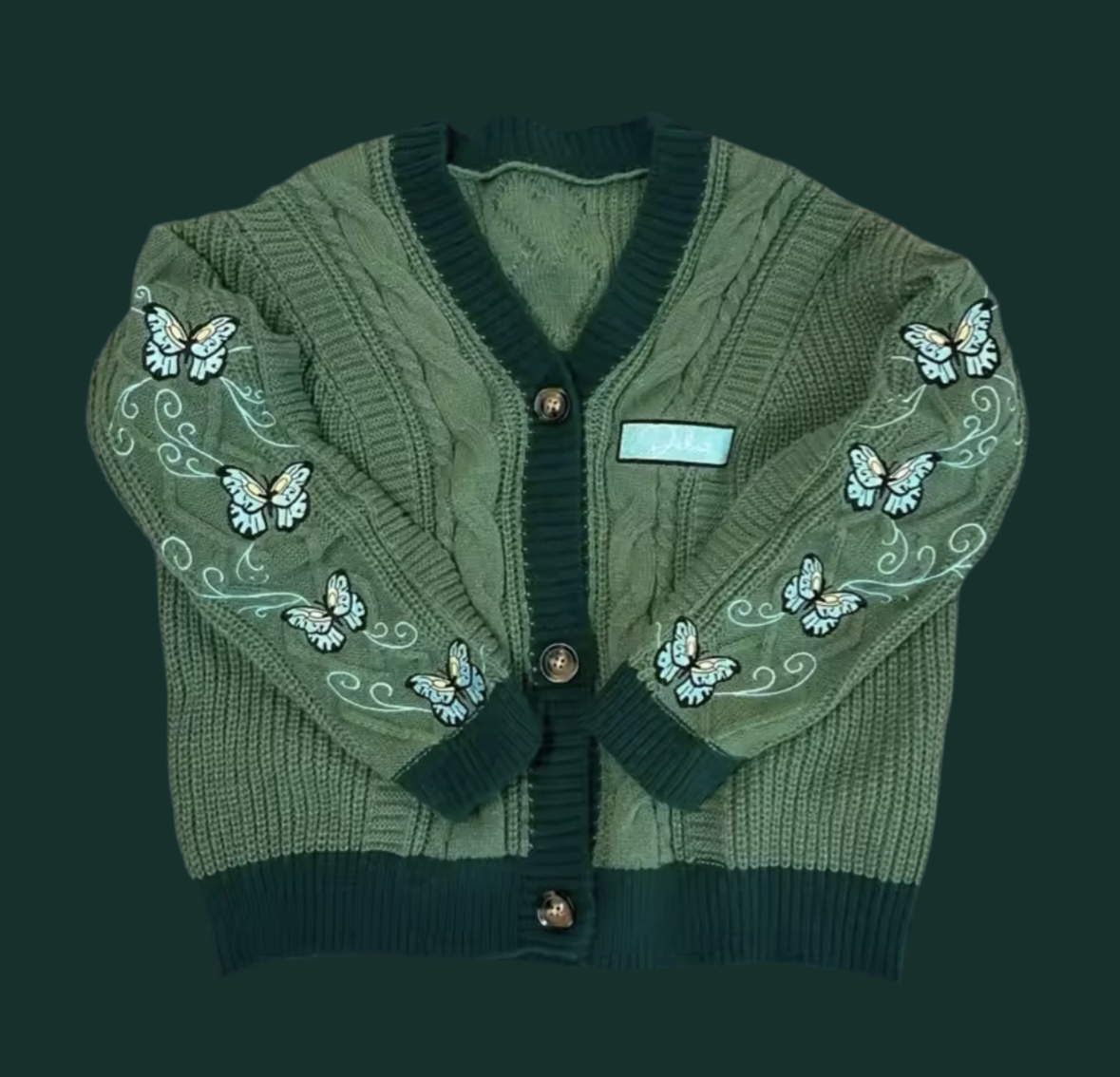 Green TS Cardigan - Debut