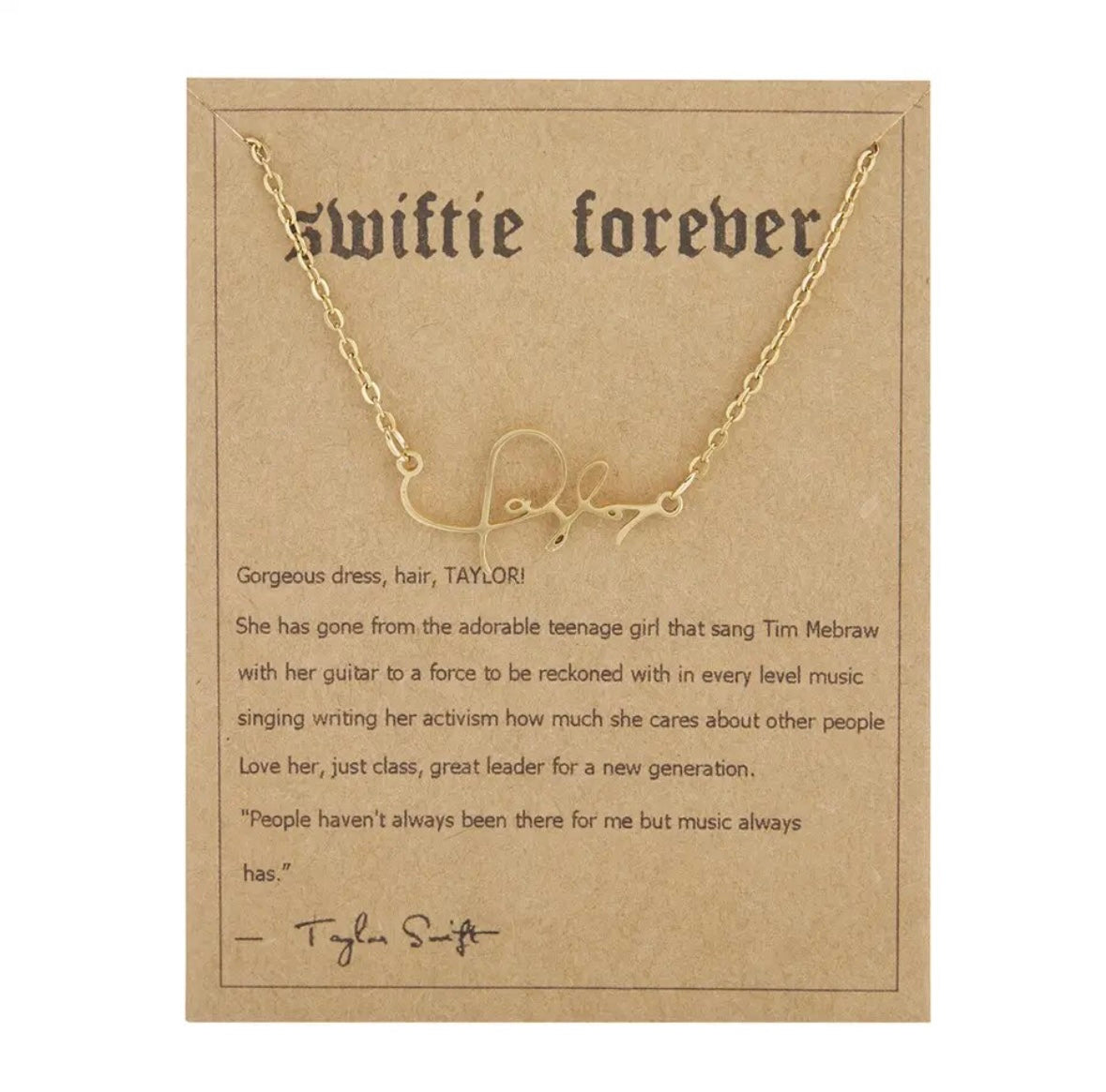 Taylor Swift Necklace (Gold)