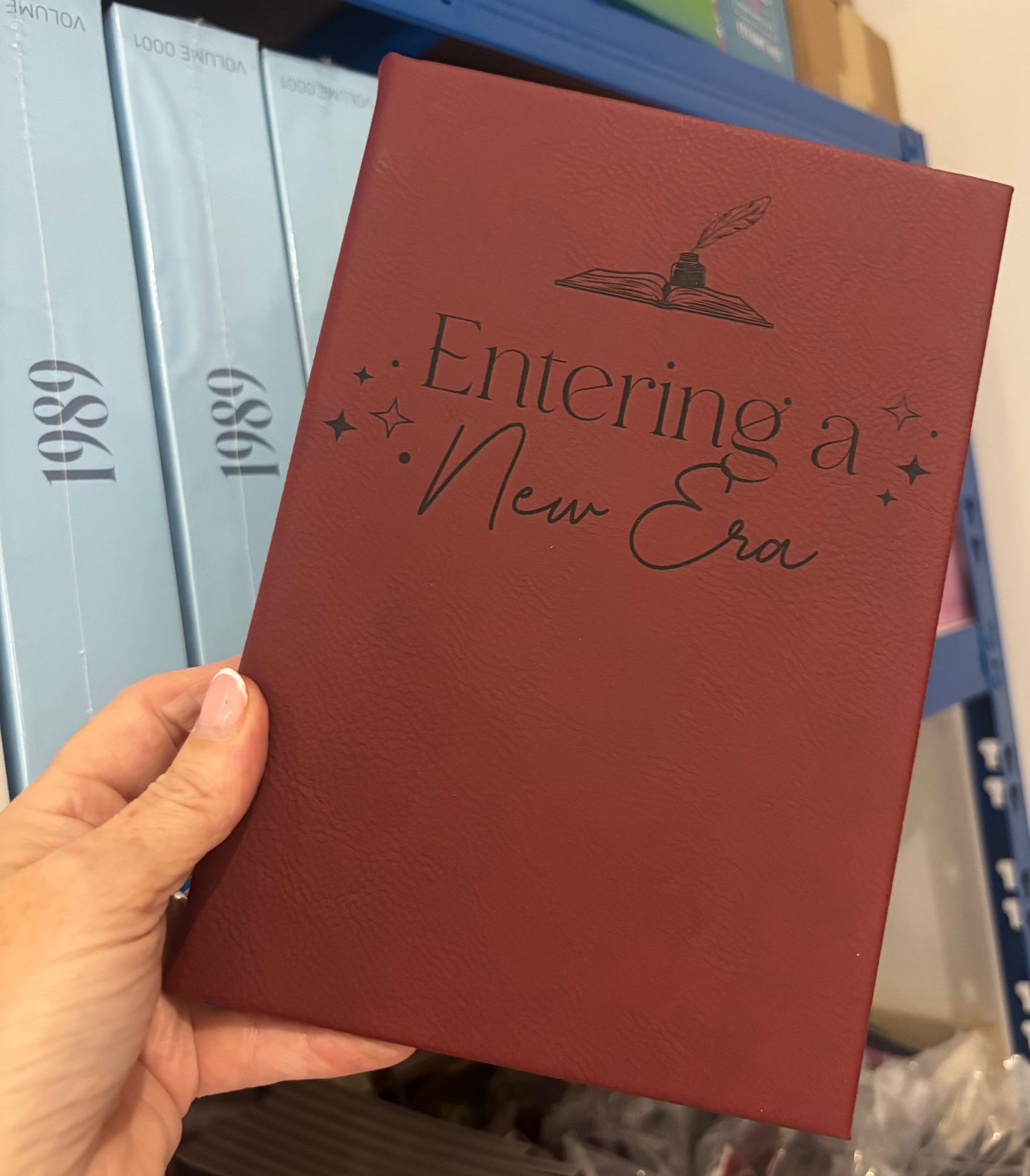 New Era - Taylor Swift Inspired Leatherette Journal - Rose With Black Text