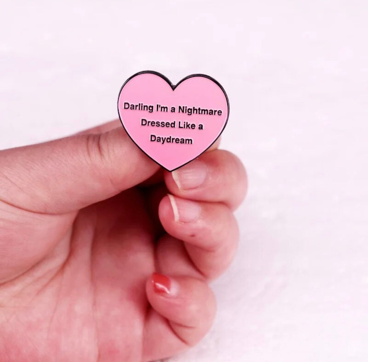 Taylor Swift Pink Enamel Heart Pin