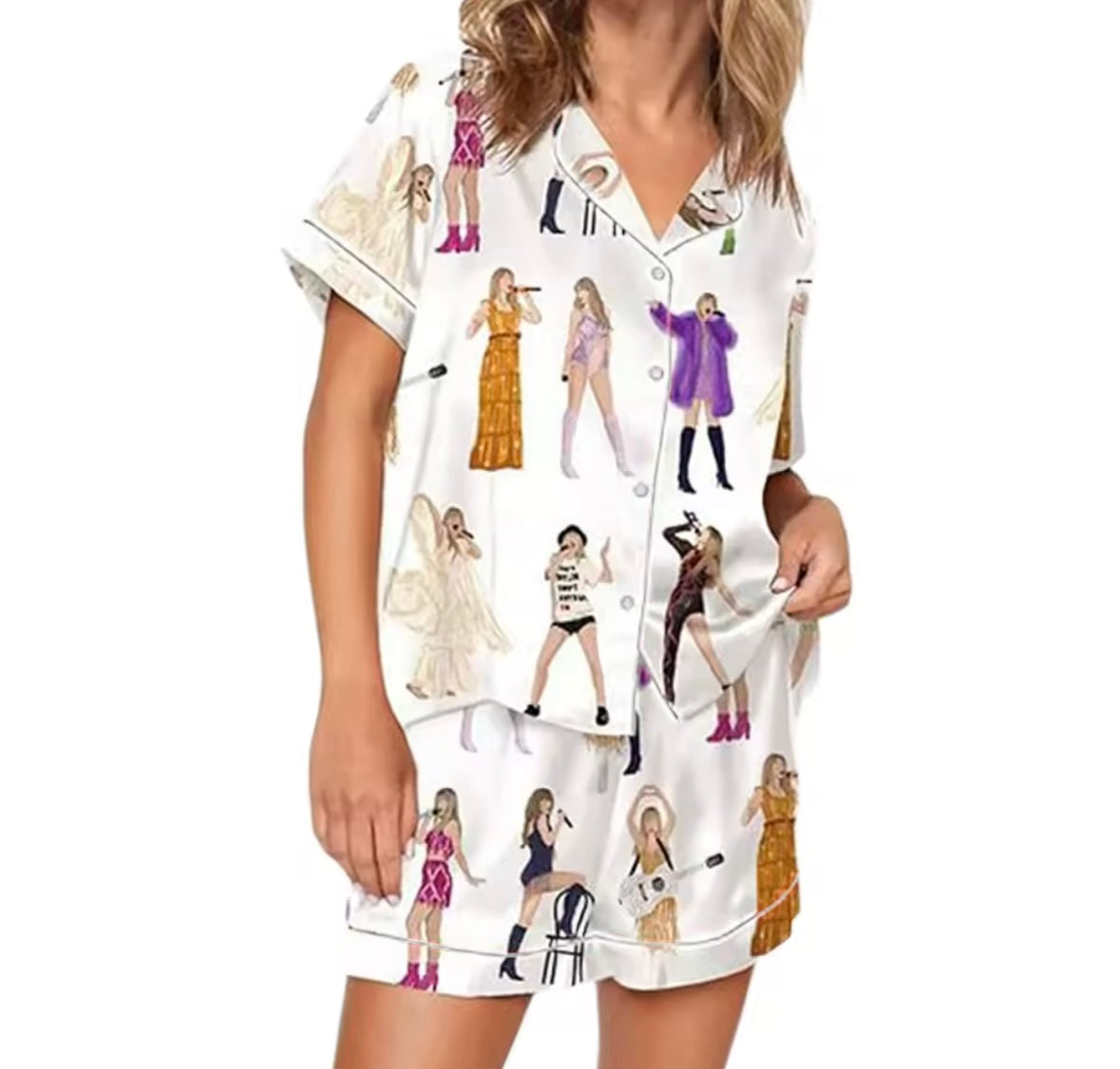 Taylor Inspired Shorts Pyjamas Set