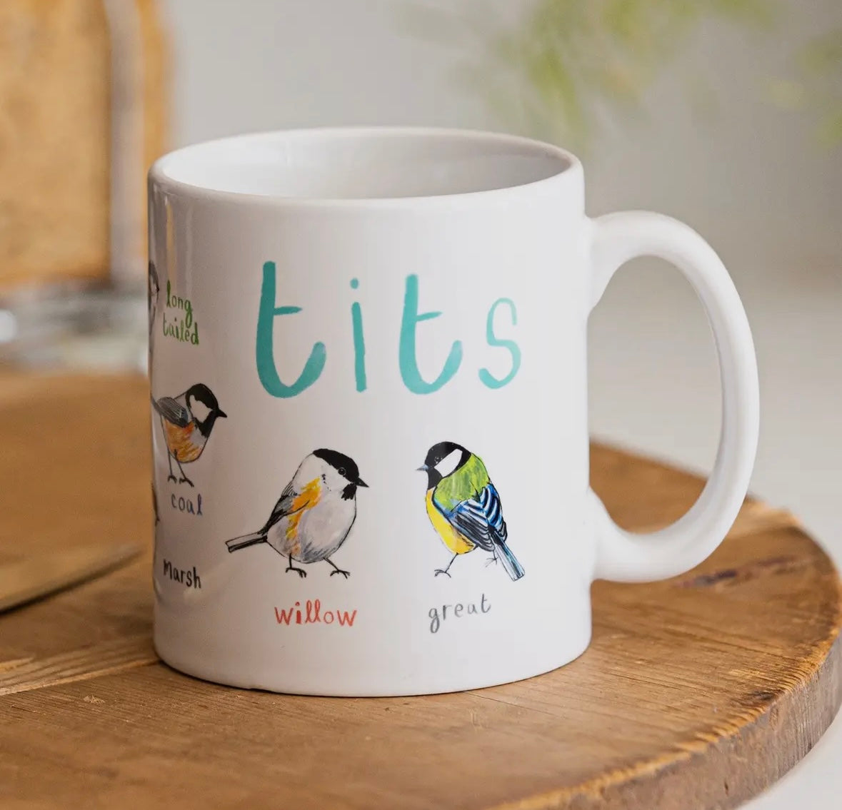 Tits Ceramic Bird Pun Mug