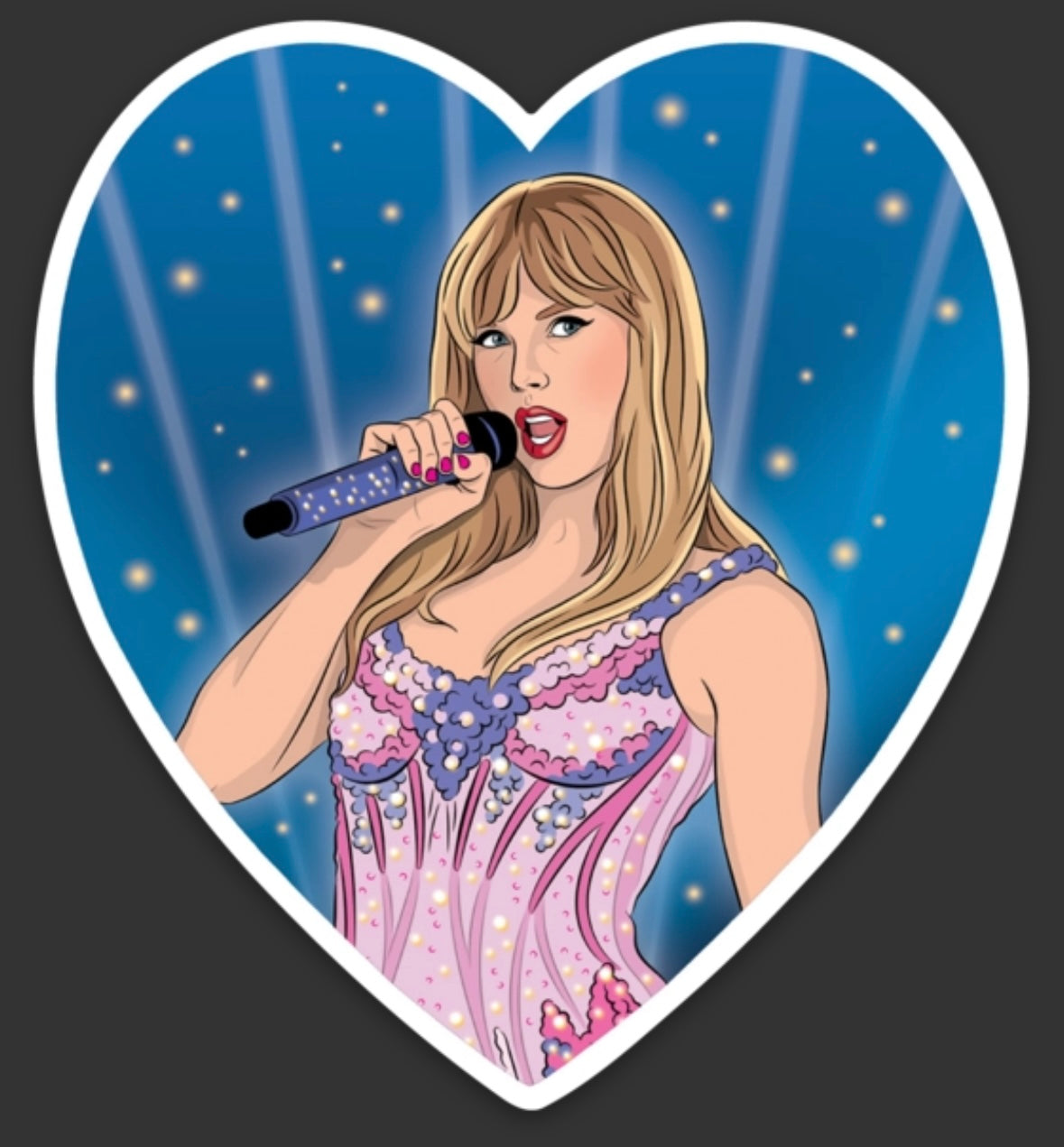Taylor Greatest Era Heart Die Cut Sticker