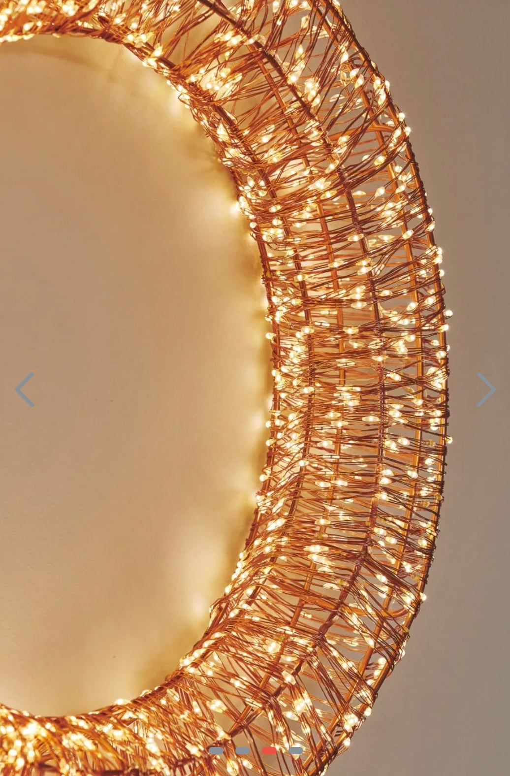 Copper Galaxy LED Wreath 50 Cm
