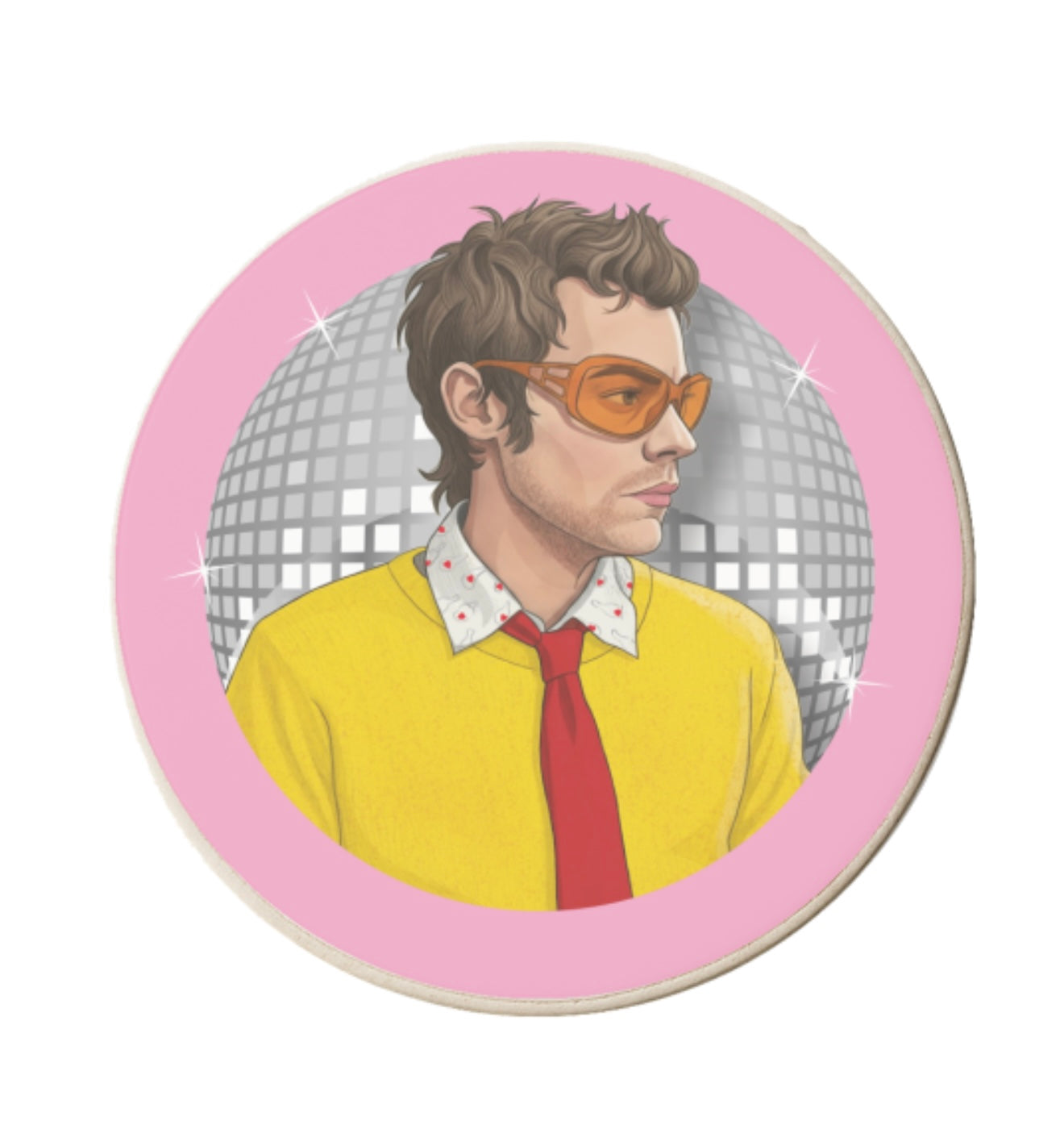 Round Ceramic Coaster - Disco Occasionally