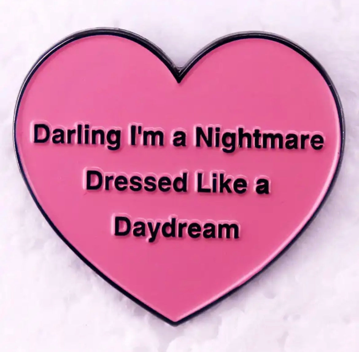 Taylor Swift Pink Enamel Heart Pin