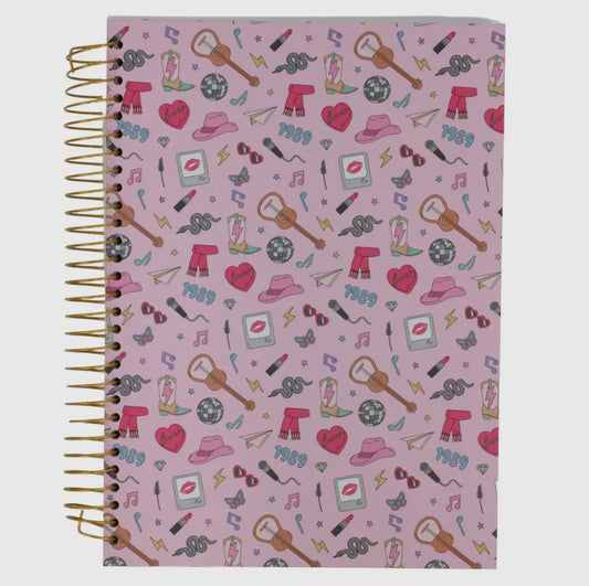 Eras Music Inspired Large Large Spiral Notebook