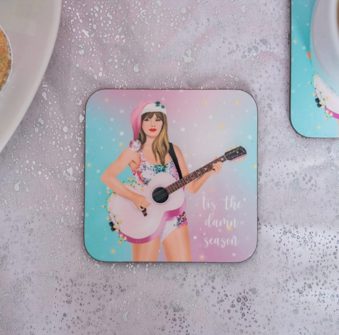 Swiftie Inspired Christmas Coaster