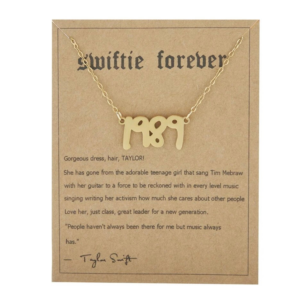 Taylor Swift Necklace (Gold)