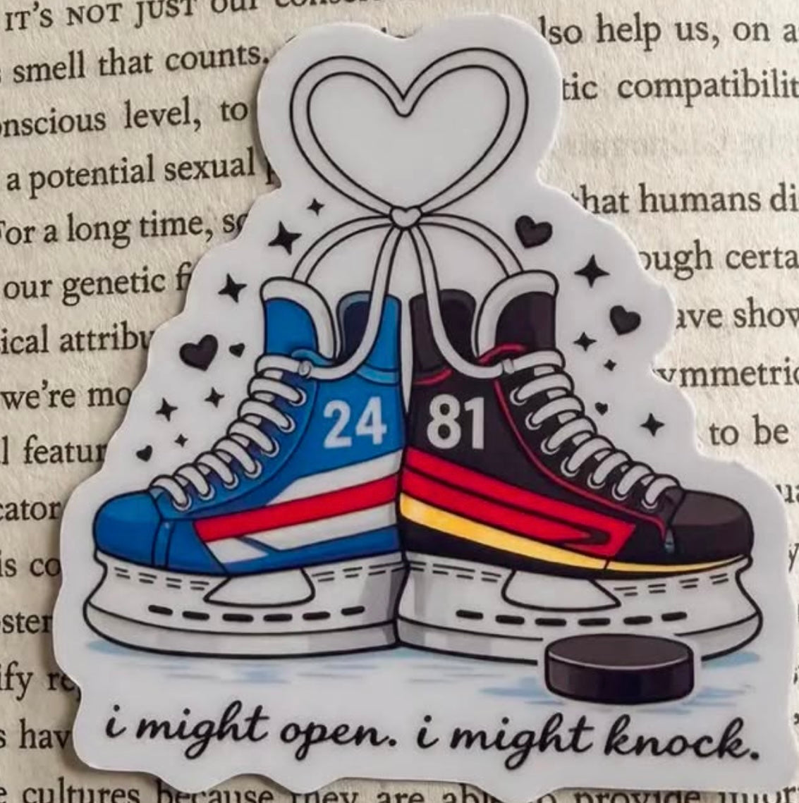 Hockey Sticker - I might open, I might knock