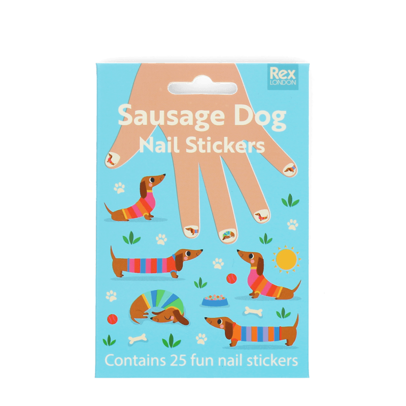 Children's Nail Stickers - Sunny Sausage Dog