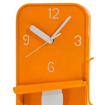 PREORDER - Orange Metal Sardine Tin Pendulum Wall Clock