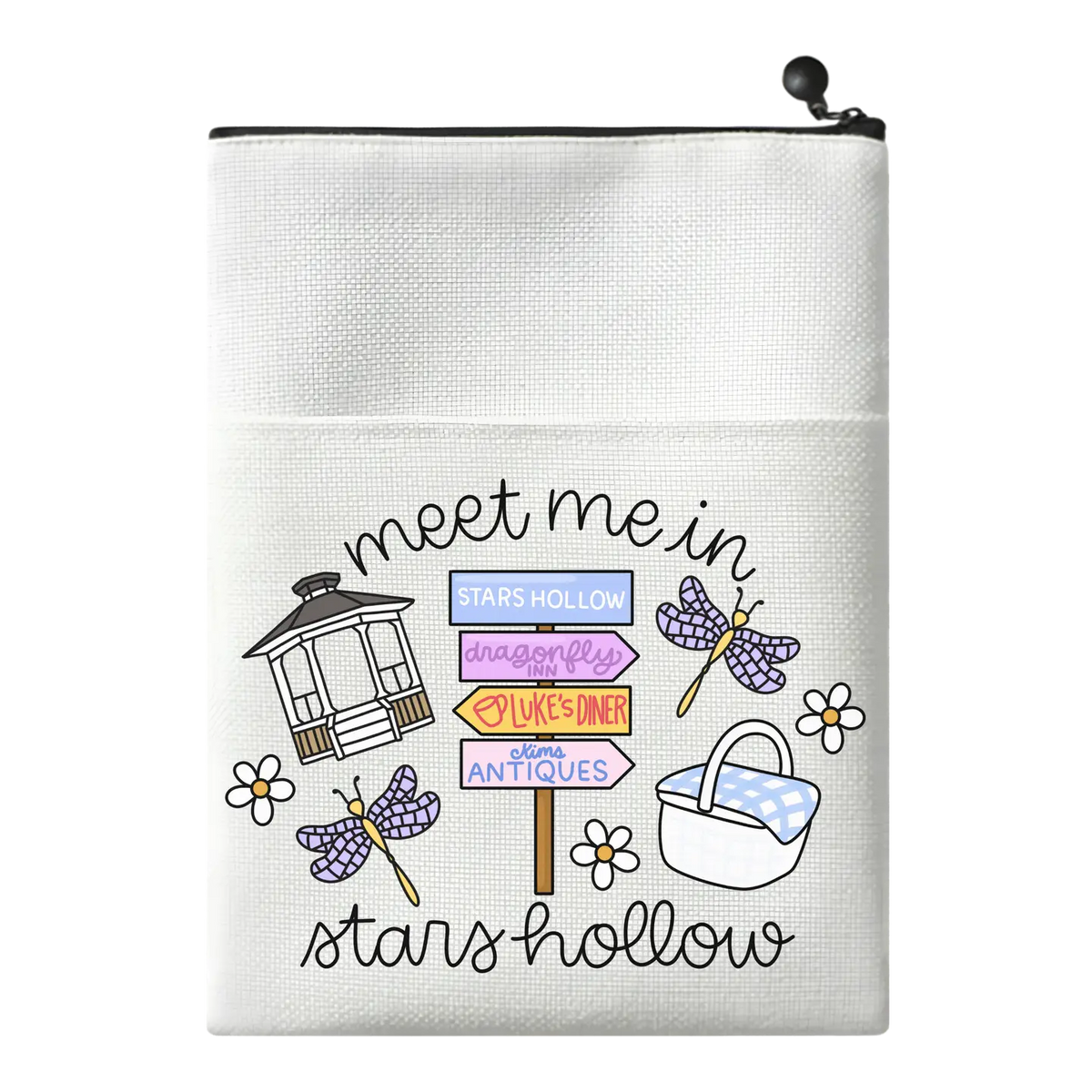 Meet Me in Stars Hollow Canvas Book Sleeve - Gilmore Girls