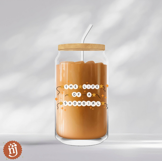 Taylor Inspired Friendship Bracelet Glass Can Tumbler - 16 oz