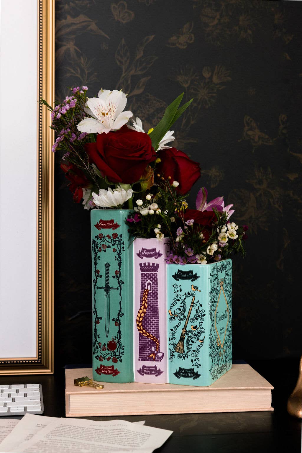 Triple Book Vase - Grimm's Fairy Tales