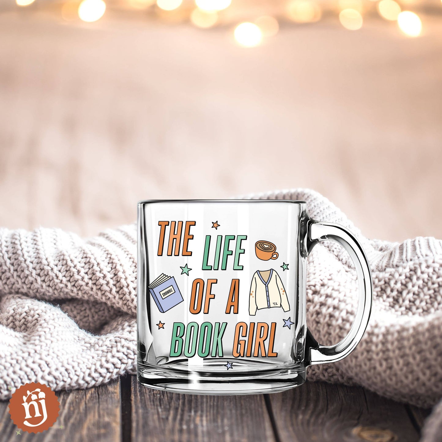 Taylor Showgirl Era Inspired Life of a Book Girl Glass Mug