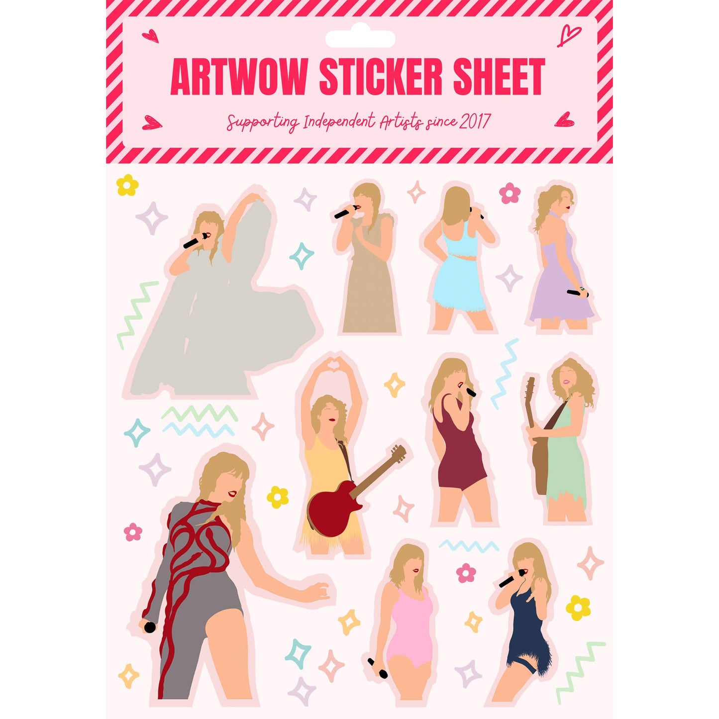 Sticker Sheets ERAS MASHUP BY THE GIRL NEXT DRAW